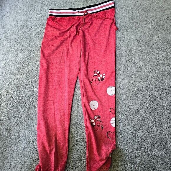 Disney Parks Minnie Mouse 2 pc Zip Up Hooded Light Weight Jacket & Pants Size S - Picture 7 of 11